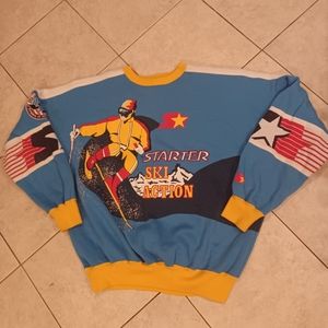 Vintage 80s starter ski action sweatshirt sz.xl